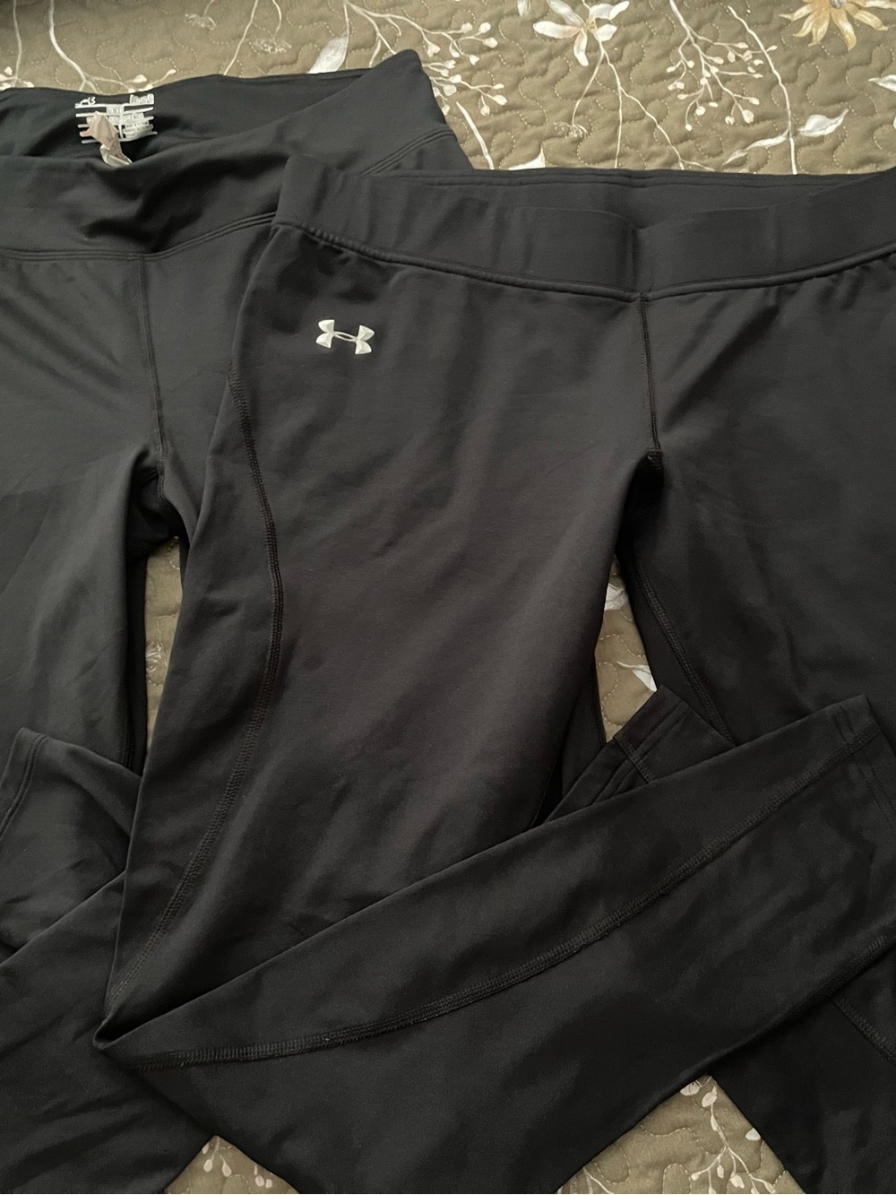 2 pairs Under Armour Women’s Black Performance Leggings
